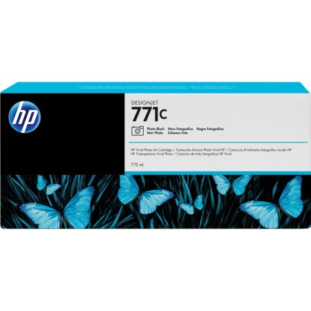 ✅ HP Cartouche encre 771C (B6Y13A) noir photo couleur noir photo en stock