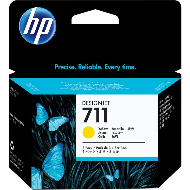 HP Multipack 711 (CZ136A) jaune