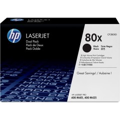 ✅ HP Toner 80X (CF280XD) Multipack Noir couleur Pack 2 noir en stock