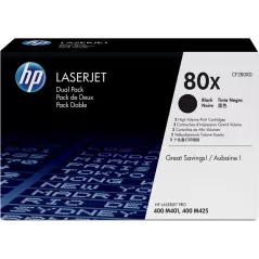 HP Toner 80X (CF280XD) Multipack Noir