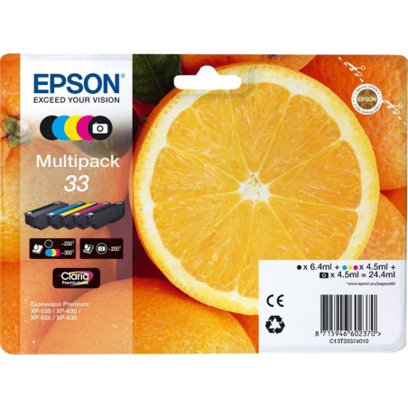 ✅ Epson Multipack T33 (C13T33374010) 5 cartouches couleur pack en stock