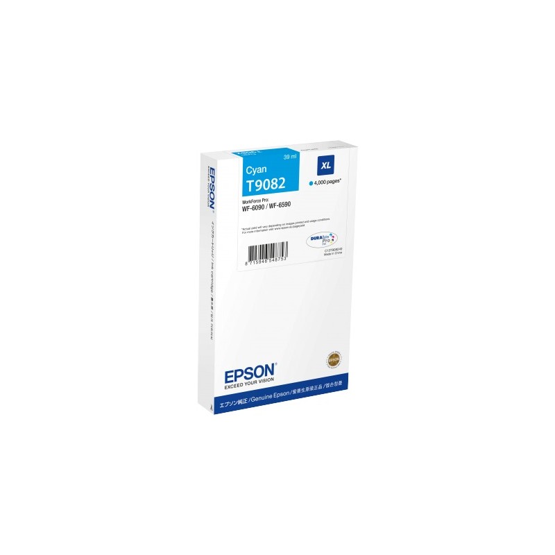 Epson cartouche encre T9082 (C13T908240) cyan Epson cartouche encre T9082 (C13T908240) cyan