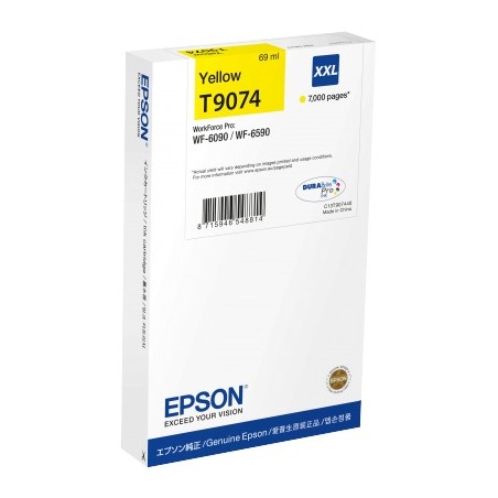 ✅ Epson cartouche encre T9074 (C13T907440) jaune couleur jaune en stock