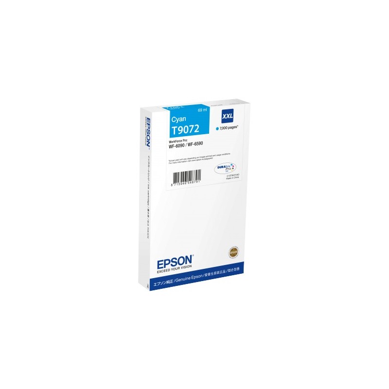Epson cartouche encre T9072 (C13T907240) cyan Epson cartouche encre T9072 (C13T907240) cyan