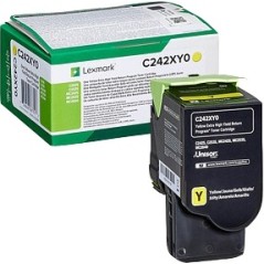 ✅ Lexmark C242XY0 toner jaune couleur jaune en stock