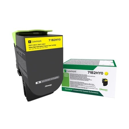 ✅ Lexmark toner 71B2HY0 jaune couleur jaune en stock