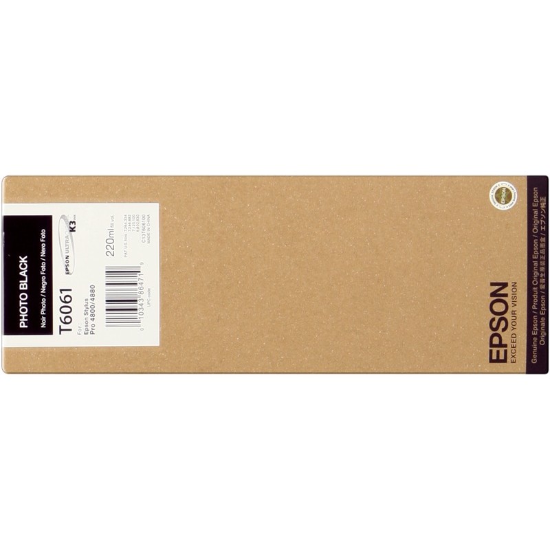 Epson cartouche encre T6061 (C13T606100) noir photo Epson cartouche encre T6061 (C13T606100) noir photo