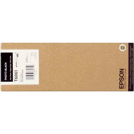 ✅ Epson cartouche encre T6061 (C13T606100) noir photo couleur noir photo en stock