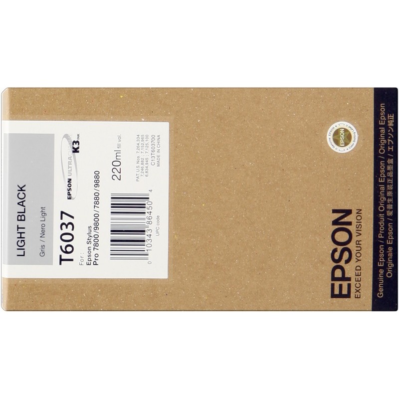 Epson cartouche encre T6037 (C13T603700) gris Epson cartouche encre T6037 (C13T603700) gris