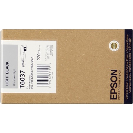 ✅ Epson cartouche encre T6037 (C13T603700) gris couleur gris en stock