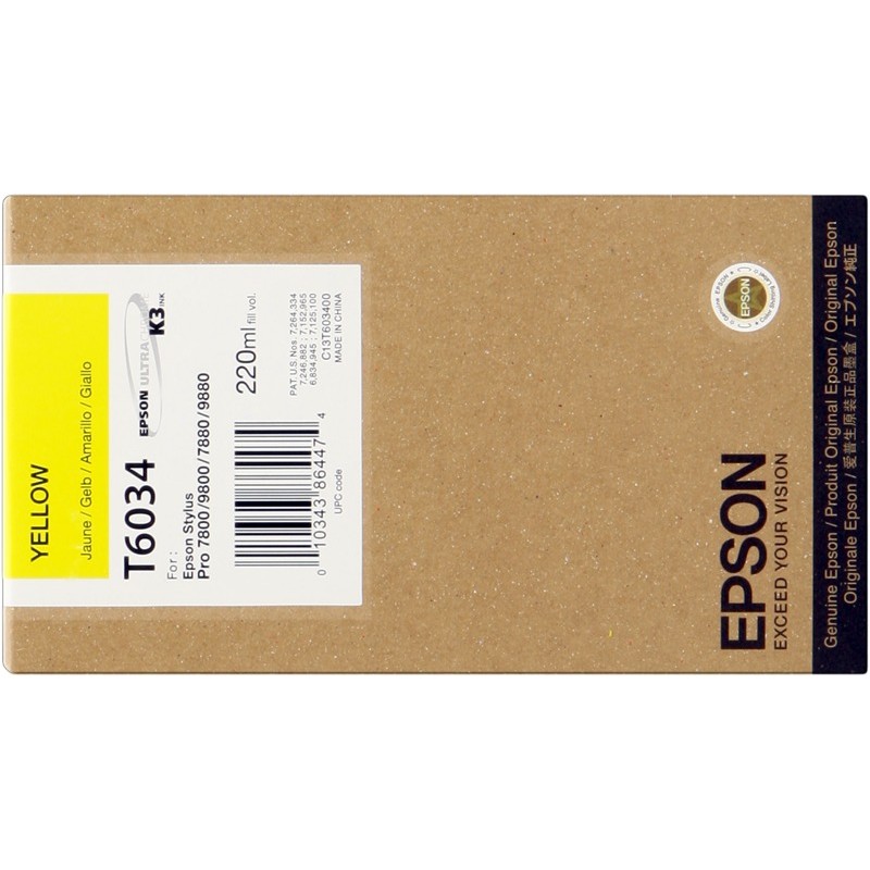 Epson cartouche encre T6034 (C13T603400) jaune Epson cartouche encre T6034 (C13T603400) jaune