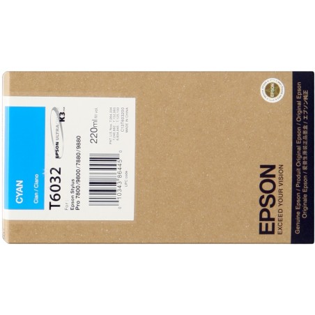 ✅ Epson cartouche encre T6032 (C13T603200) cyan couleur cyan en stock