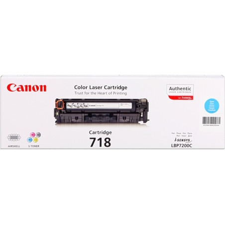 ✅ Canon Toner cyan 718 C (2661B002) couleur cyan en stock