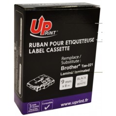 ✅ Ruban UPrint TZe-221 (TZ-221)Ruban Noir sur blanc couleur Autre en stock