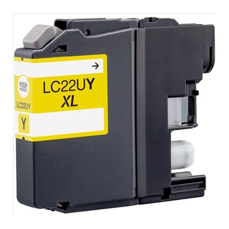 ✅ Cartouche compatible BROTHER LC-22U jaune couleur jaune en stock