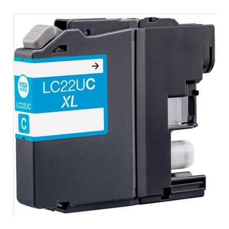 ✅ Cartouche compatible BROTHER LC-22U cyan couleur cyan en stock