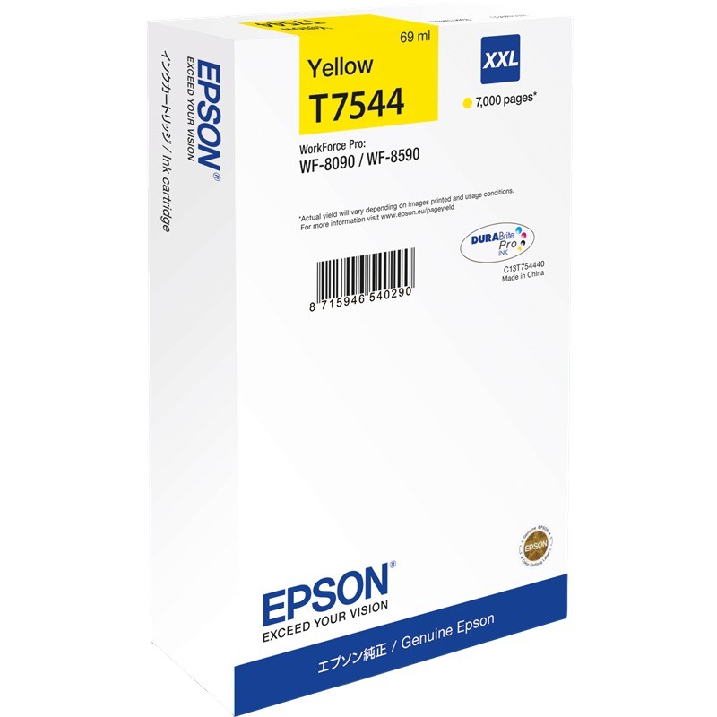 Epson cartouche encre T7544 (C13T754440) jaune Epson cartouche encre T7544 (C13T754440) jaune