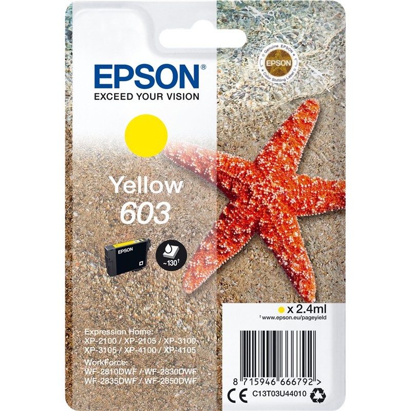 Epson cartouche encre 603 jaune Epson cartouche encre 603 jaune