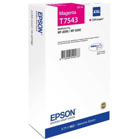 ✅ Epson cartouche encre T7543 (C13T754340) magenta couleur magenta en stock