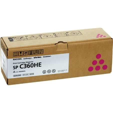 ✅ Ricoh toner 408186 (SP C360HE) magenta couleur magenta en stock