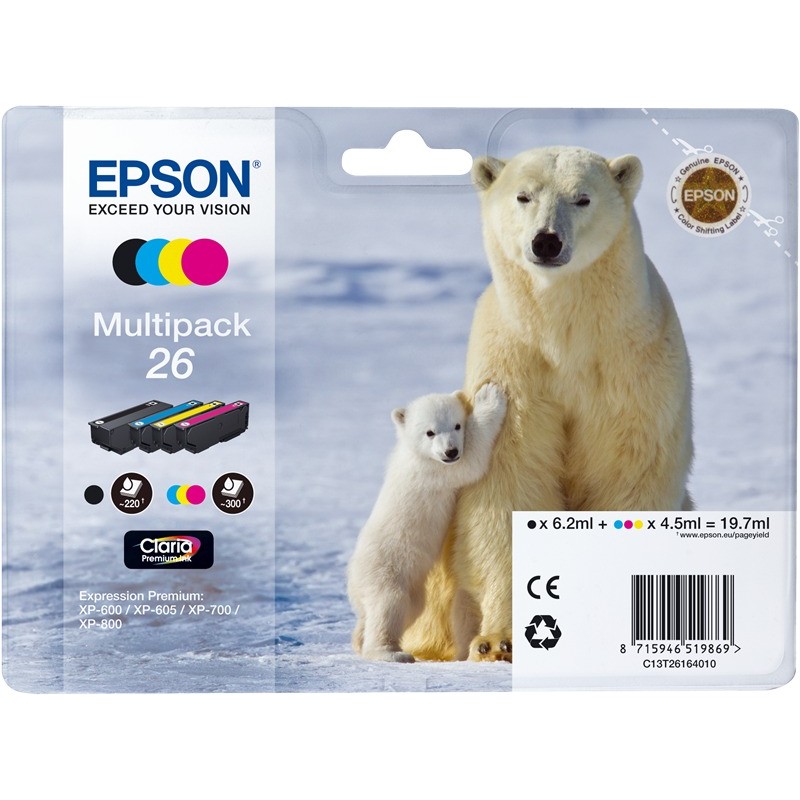 Epson Multipack 26, 4 cartouches