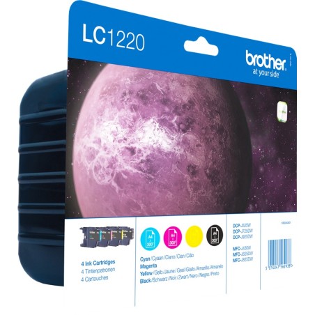 ✅ Brother Multipack LC1220VALBPDR Noir/ Cyan / Magenta / Jaune couleur pack en stock