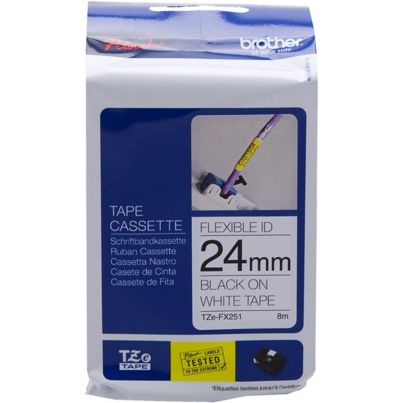 Brother TZe-FX251 (TZ-FX251) Ruban Noir sur blanc