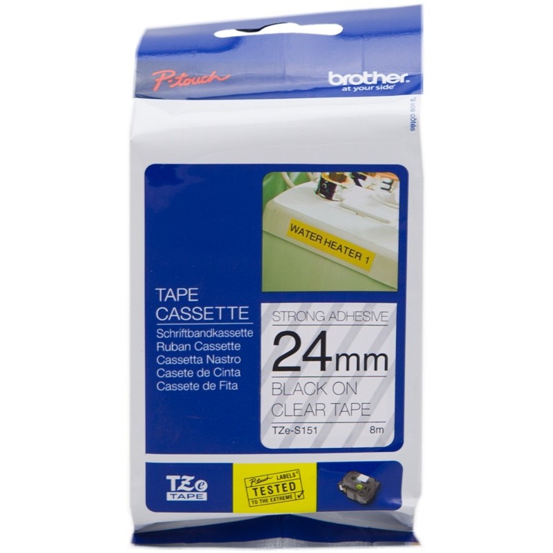 Brother TZe-S151 (TZ-S151)Ruban Noir sur transparent