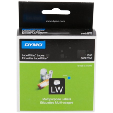 ✅ DYMO S0722550 (11355) Etiquettes multi-usages couleur Blanc en stock