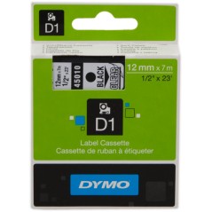 ✅ DYMO S0720500 (45010) Ruban Noir sur transparent couleur Noir/transparent en stock