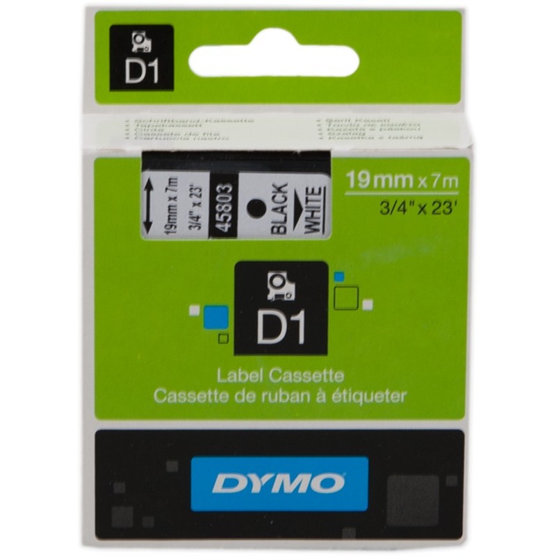 DYMO S0720830 (45803) Ruban Noir sur blanc