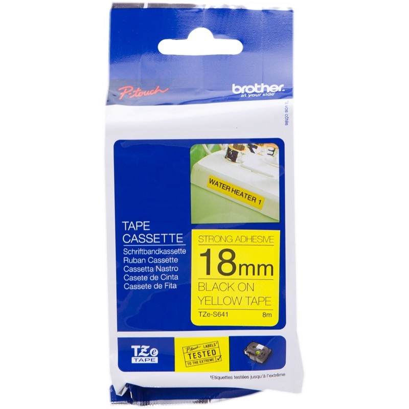 Brother TZe-S641 (TZ-S641) Ruban Noir sur jaune