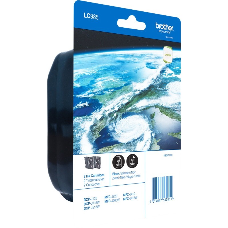 Brother Pack 2 LC985BK noir