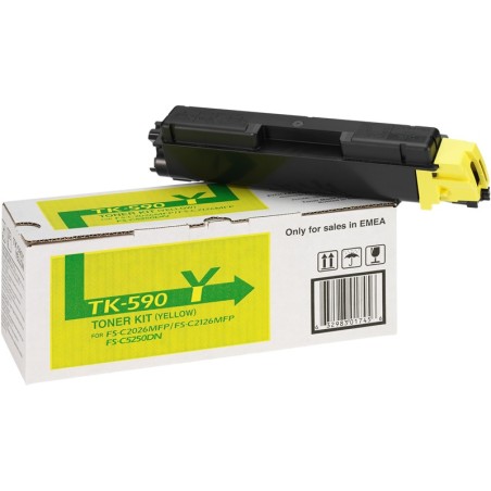 ✅ Kyocera TK-590y (1T02KVANL0) jaune couleur jaune en stock