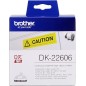 Brother Ruban film continu DK-22606 Noir sur jaune, 62 mm de large Brother Ruban film continu DK-22606 Noir sur jaune, 62 mm de large