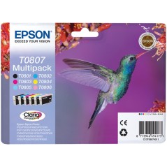 ✅ Epson Multipack T0807, 6 cartouches couleur pack en stock
