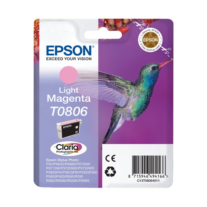 Epson cartouche encre T0806 magenta clair