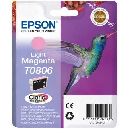 ✅ Epson cartouche encre T0806 magenta clair couleur magenta clair en stock