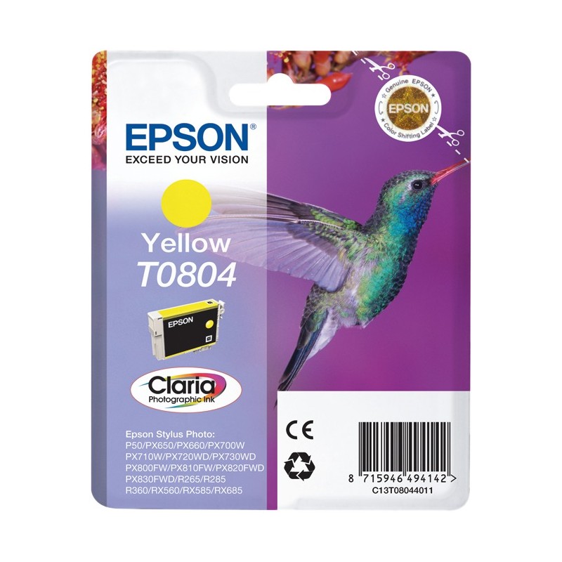 Epson cartouche encre T0804 jaune