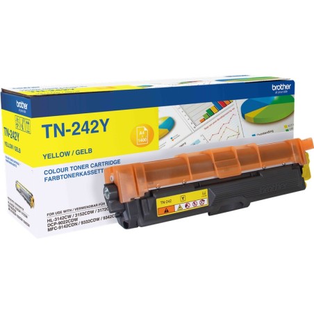 ✅ Brother Toner TN-242Y jaune couleur jaune en stock
