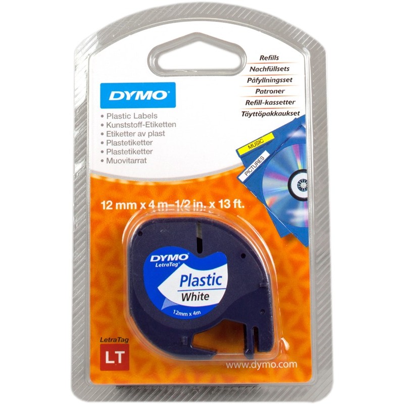 DYMO S0721660 (91221) Ruban Noir sur blanc