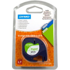✅ DYMO S0721520 (LetraTAG) Ruban Noir sur blanc couleur Noir/blanc en stock