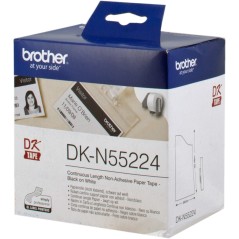 ✅ Brother Rouleau de papier continu sans adhésif DK-N55224 Noir sur blanc, 54 mm couleur Noir/blanc en stock