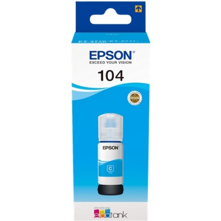 ✅ Epson bouteille encre 104 cyan couleur cyan en stock