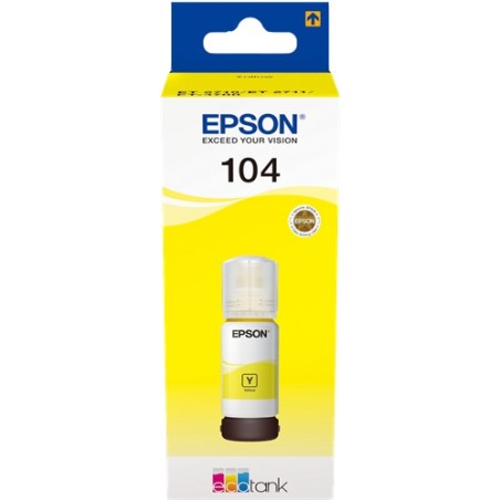 ✅ Epson bouteille encre 104 jaune couleur jaune en stock