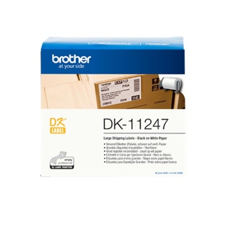 ✅ Brother Rouleau étiquettes blanches DK-11247 103 mm x 164 mm couleur Noir/blanc en stock