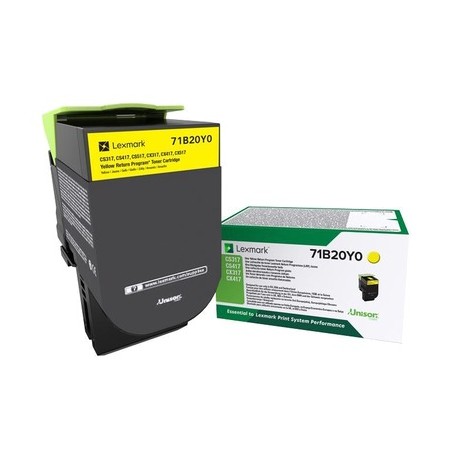 ✅ Lexmark toner 71B20Y0 jaune couleur jaune en stock
