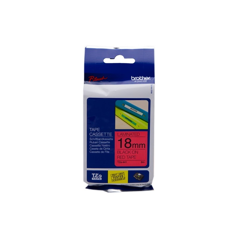 Brother TZe-441 (TZ-441) Ruban Noir sur rouge