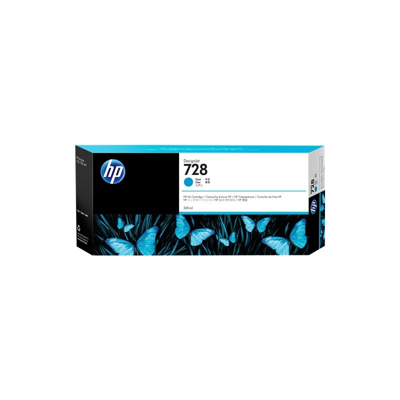 HP cartouche encre 728 cyan 300ML