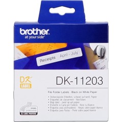 ✅ Brother Rouleau étiquettes DK-11203 Noir sur blanc, 17 x 87 mm couleur Noir/blanc en stock